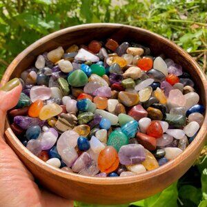 ☽ 3LB Mixed (Small/Chips) Tumbled Healing Crystals ☾